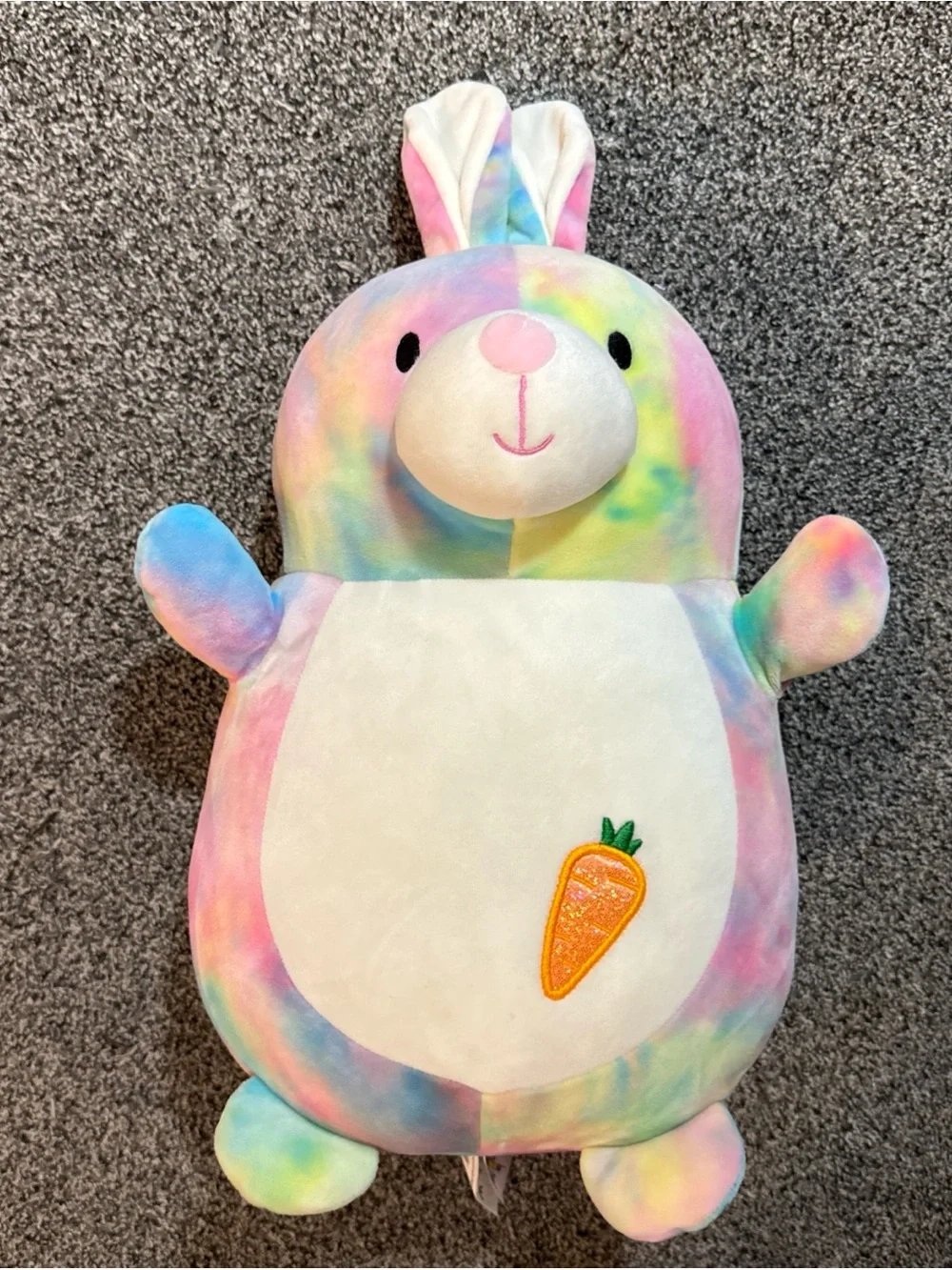 Squishmallow Hug Mees Talia Bunny Rabbit Plush 14-16 Inch Tie Dye